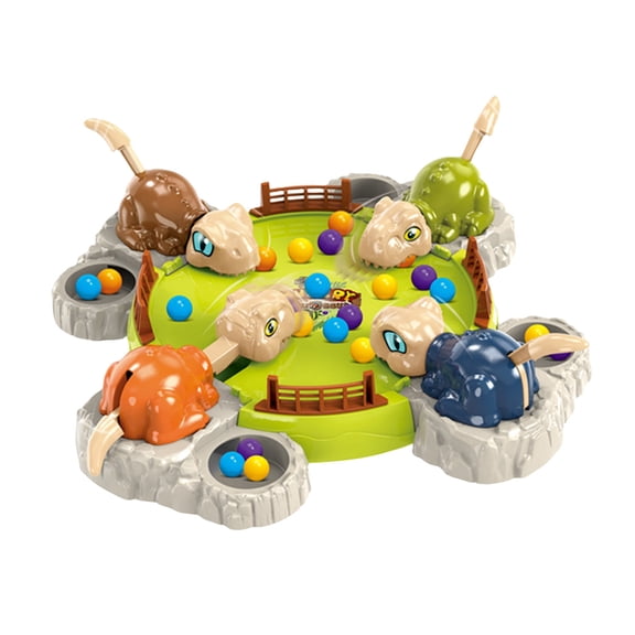 Hungry Dinosaur Board Game with 24 Beads, Interactive Tabletop Feeding Game for Multiplayer Fun, Animal Themed Bean Eating Challenge, Game Night Activity