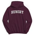 thumbnail image 1 of Hungry Graphic Maroon Men's Cotton Pullover Hoodie, 1 of 1