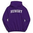 thumbnail image 1 of Hungry Graphic Purple Men's Cotton Pullover Hoodie, 1 of 1