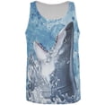 thumbnail image 1 of Hungry Great White Shark Breaching All Over Mens Tank Top Multi 2XL, 1 of 1