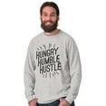 thumbnail image 1 of Hungry Humble Hustle Inspirational Long Sleeve TShirt Men Women Brisco Brands M, 1 of 6