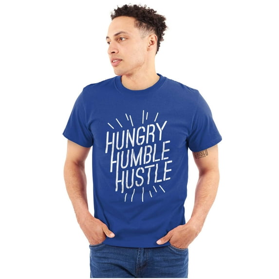Hungry Humble Hustle Inspirational Men's Graphic T Shirt Tees Brisco Brands S