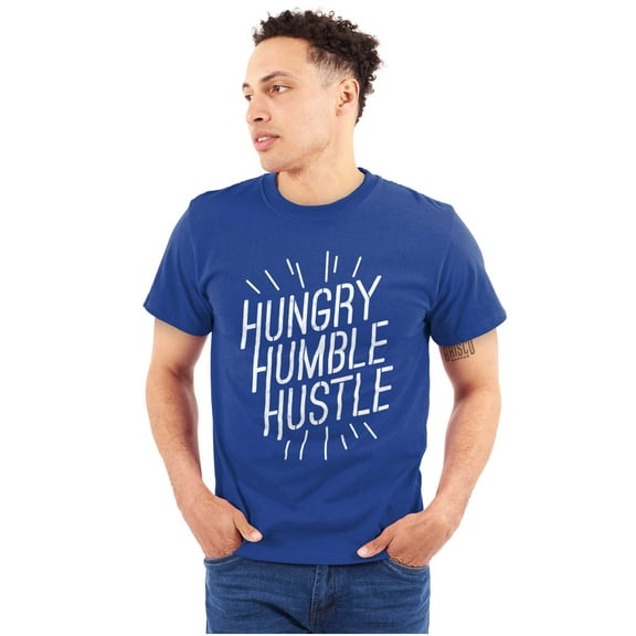 Hungry Humble Hustle Inspirational Plus Size Crewneck Graphic Tee Shirt Brisco Brands 3X