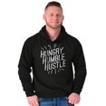 thumbnail image 1 of Hungry Humble Hustle Inspirational Unisex Plus Fleece Graphic Hoodie Brisco Brands 2X, 1 of 5