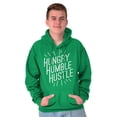 thumbnail image 1 of Hungry Humble Hustle Inspirational Unisex Plus Fleece Graphic Hoodie Brisco Brands 4X, 1 of 5