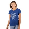 thumbnail image 1 of Hungry Humble Hustle Inspirational Womens Fitted Plus Size Graphic Tee Brisco Brands 3X, 1 of 5