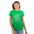 thumbnail image 1 of Hungry Humble Hustle Inspirational Womens Slim Fit Graphic Tee Brisco Brands M, 1 of 5
