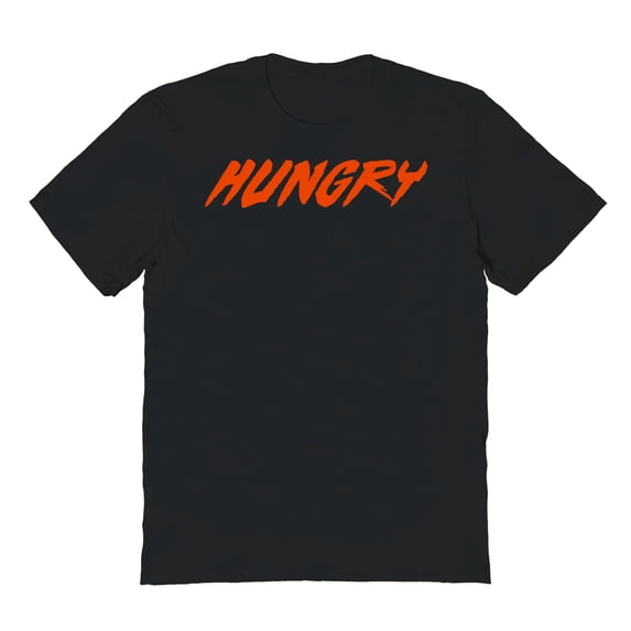 Hungry Humor Graphic Black Men's Cotton T-Shirt