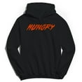 thumbnail image 1 of Hungry Humor Graphic Black Men's Crewneck Sweatshirt Hoodie, 1 of 1