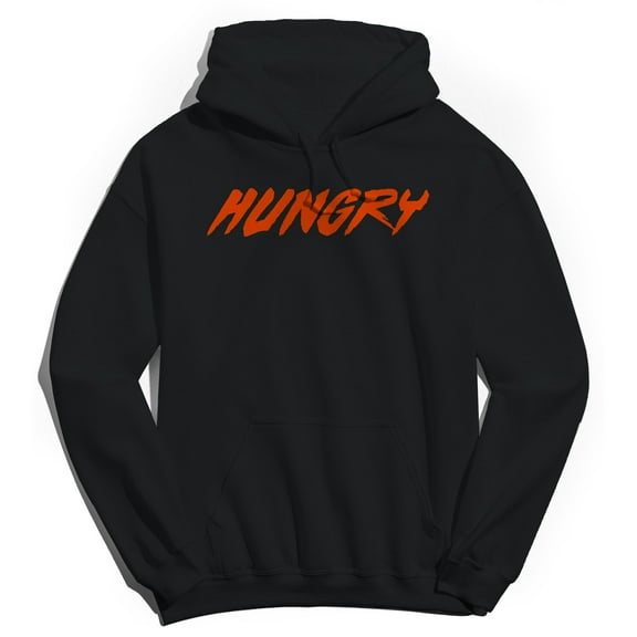 Hungry Humor Graphic Black Men's Crewneck Sweatshirt Hoodie