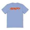 thumbnail image 1 of Hungry Humor Graphic Light Blue Men's Cotton T-Shirt, 1 of 1