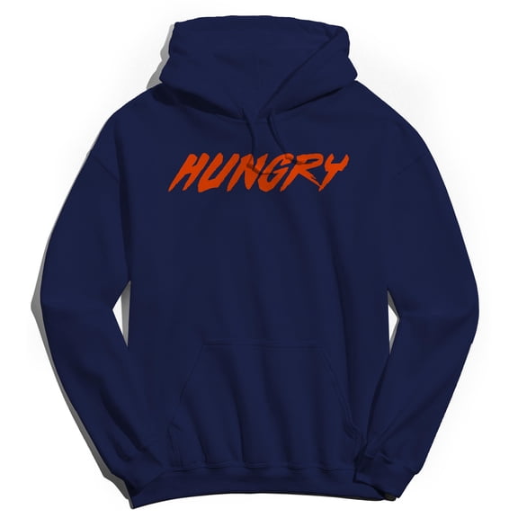 Hungry Humor Graphic Navy Men's Crewneck Sweatshirt Hoodie