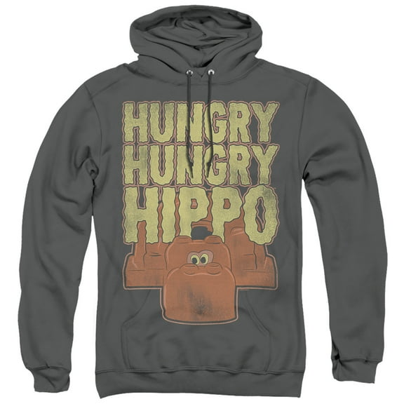 Hungry Hungry Hippos Hungry Hungry Hippo Adult Pullover Hoodie Sweatshirt Charcoal