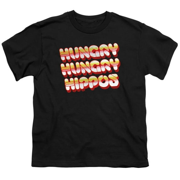 Hungry Hungry Hippos Hungry Vintage Logo S/S Youth 18/1 T-Shirt Black