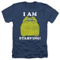 thumbnail image 1 of Hungry Hungry Hippos Im Starving Adult Heather T-Shirt Navy, 1 of 1