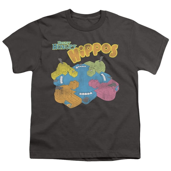 Hungry Hungry Hippos Ready To Play S/S Youth 18/1 T-Shirt Charcoal