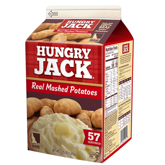 Hungry Jack 100% Real Mashed Potatoes, 57 Servings, Gluten Free