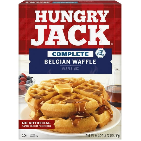 Hungry Jack Complete Belgian Waffle Mix, 28 oz Box