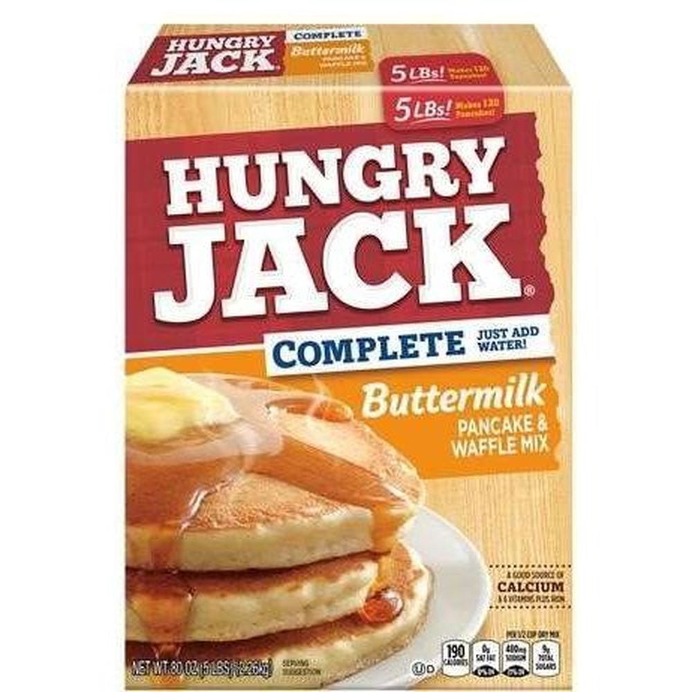 Hungry Jack Complete Buttermilk Pancake and Waffle Mix, 80 Ounce -- 6 per case.
