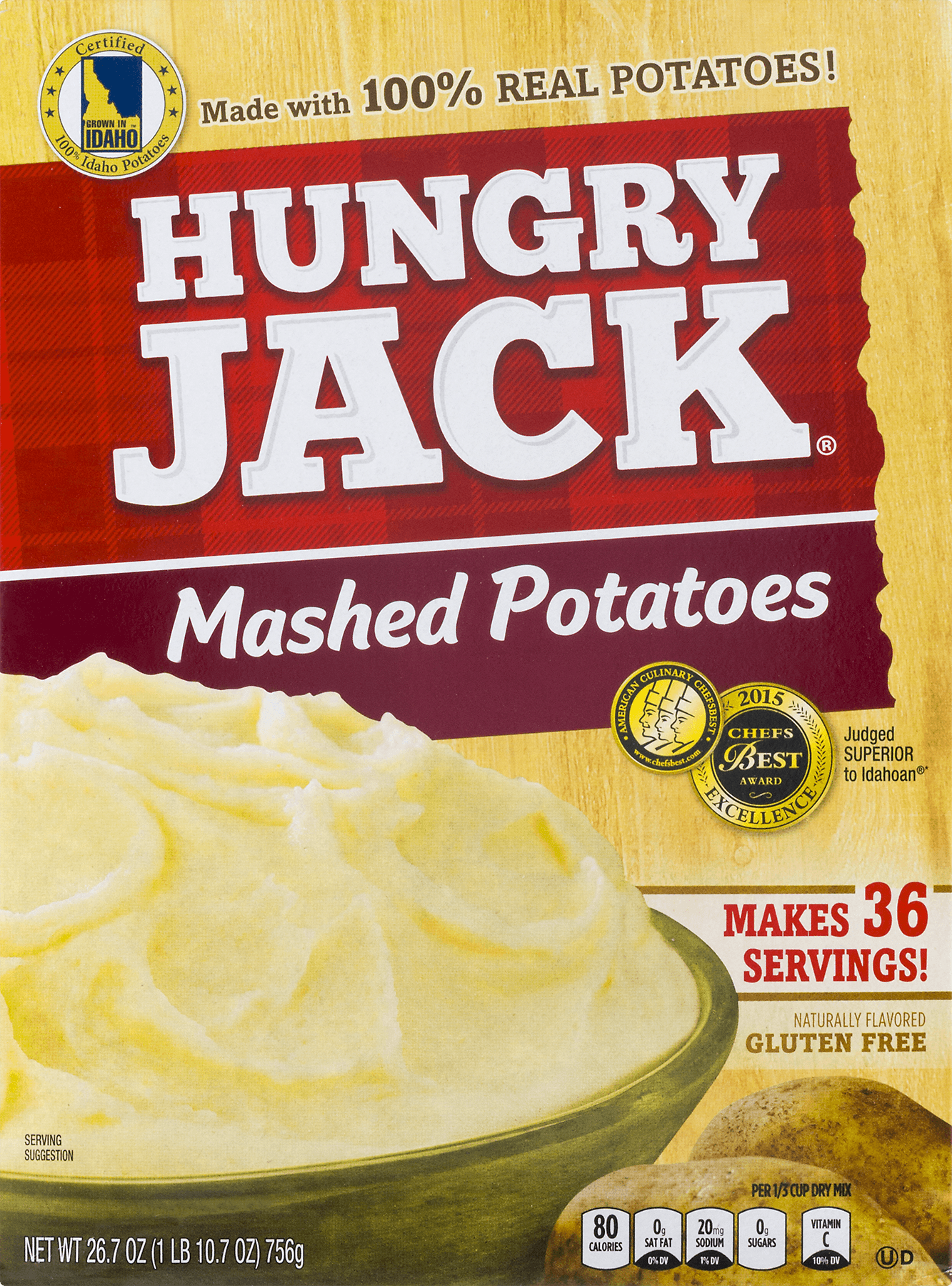 Hungry Jack Naturally Flavored Mashed Potatoes 26.7 Ounce Box