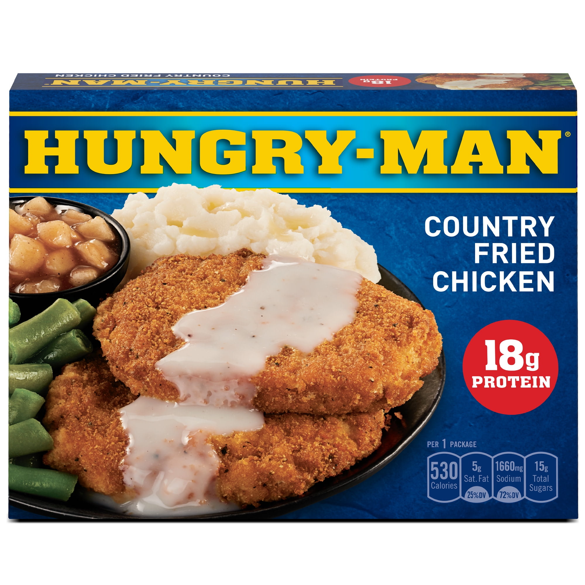 Hungry-Man Country Fried Chicken, Frozen Meal, 16 oz (Frozen)