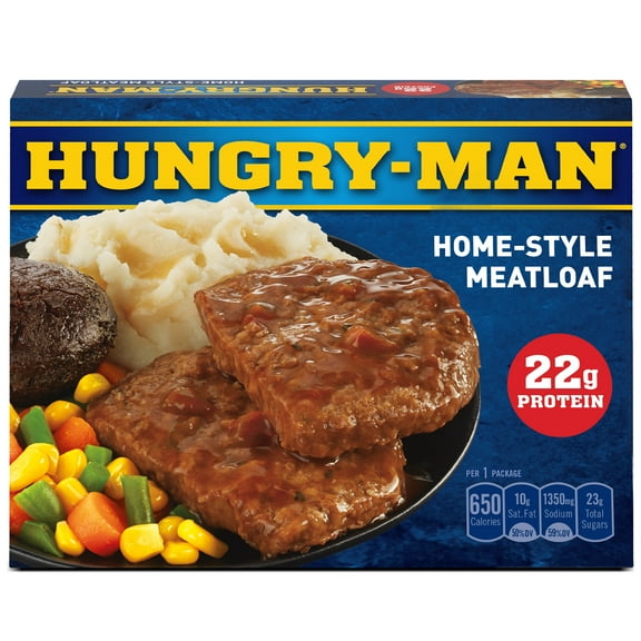 Hungry-Man Home-Style Meatloaf, Frozen Meal, 16 oz (Frozen)
