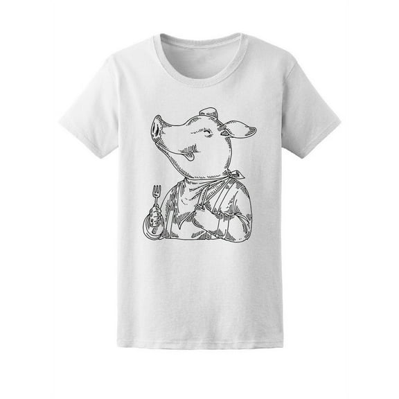 Hungry Pig Sketch T-Shirt Men -Image by Shutterstock, Male 3X-Large