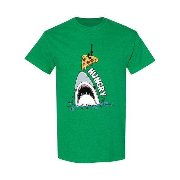 Hungry Shark For Pizza T-Shirt Men -Image by Shutterstock, Male XX-Large