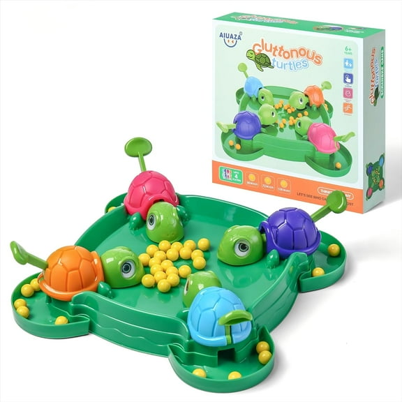 Hungry Turtle Chess Board Game, Hungry Box Game, Turtle Eating Beans Chessboard Game, Party and Party Family Toys, Toys, 2-4 Person (72 Beans)