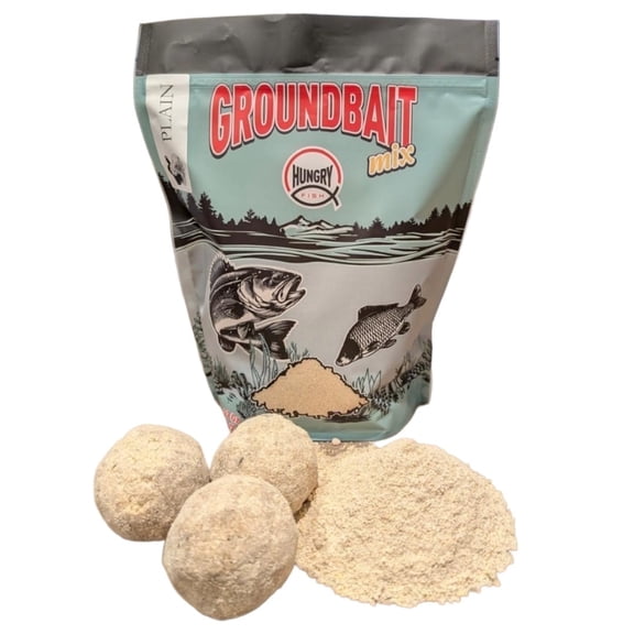 HungryFish Groundbait Fishing Chum Mix – Natural Fishing Bait for Carp, Catfish, Bluegill & Crappie – Strong Scent Trail, Fast Attraction, Safe for Lakes, Ponds & Rivers (Plain)