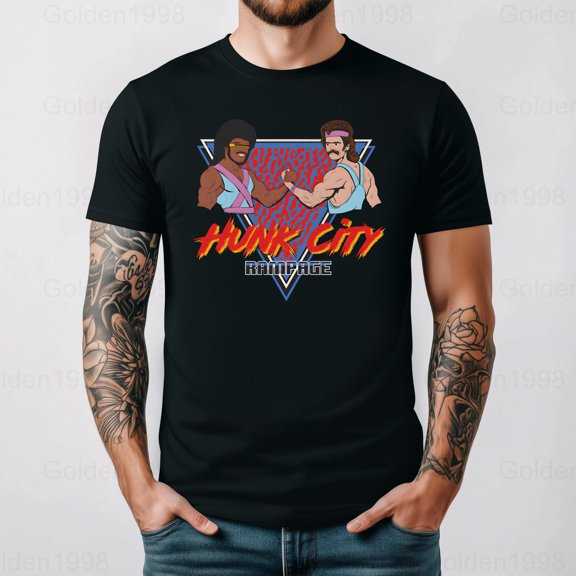 Hunk City Rampage Garrett Garrison Shirt Strong Man Power Graphic Tee,for men & women up to 5XL