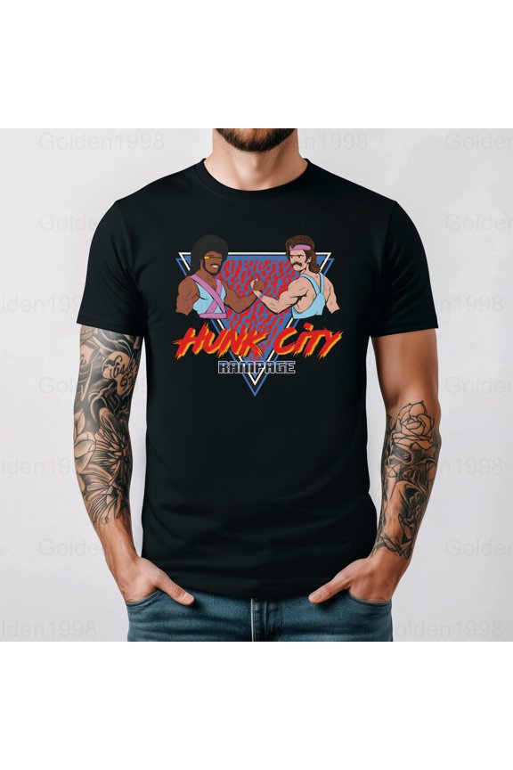 Hunk City Rampage Garrett Garrison Shirt Strong Man Power Graphic Tee,for men & women up to 5XL