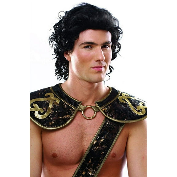 Hunk Mens Adult Black Curly John Snow Game Of Thrones Costume Wig