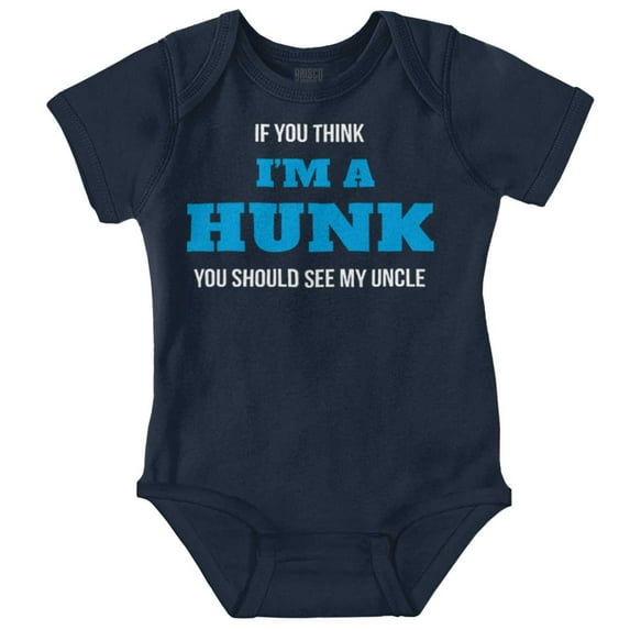 Hunky Like My Uncle Funny Nephew Bodysuit Jumper Boys Infant Baby Brisco Brands 24M