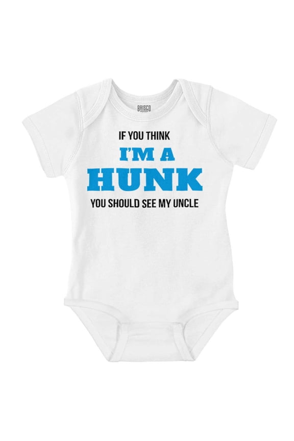Hunky Like My Uncle Funny Nephew Bodysuit Jumper Boys Infant Baby Brisco Brands 6M