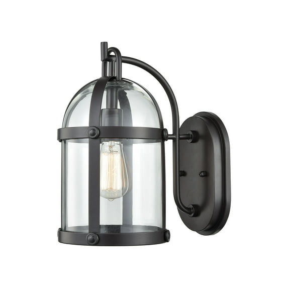 Hunley 1-Light Outdoor Wall Lamp in Oil Rubbed Bronze