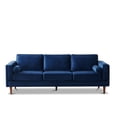 thumbnail image 1 of Hunley Luxury Modern Furniture Velvet Living Room Couch in Navy Blue, 1 of 6