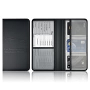 Hunlyman Car Registration & Insurance Card Holder, PU Leather Vehicle Document Case, Vehicle Paper Organiser Holder