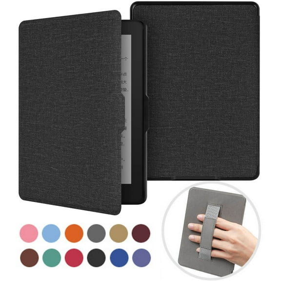Hunnesor Case for Kindle Paperwhite 5th/6th/7th Generation 6" (2012-2015 Release, Model EY21 & DP75SDI), PU Leather Cover 6 inch with Hand Strap and Auto Sleep/Wake