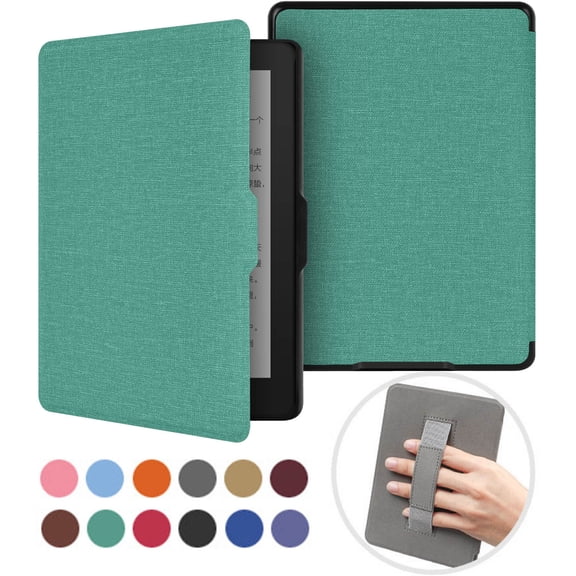 Hunnesor Case for Kindle Paperwhite 5th/6th/7th Generation 6" (2012-2015 Release, Model EY21 & DP75SDI), PU Leather Cover 6 inch with Hand Strap and Auto Sleep/Wake