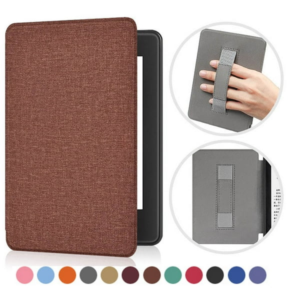 Hunnesor Handle Case for Kindle 2022 Release 11th Generation 6 Inch PU Leather Magnetic Cover Hand Strap Protective Shell 6” with Auto Sleep/Wake