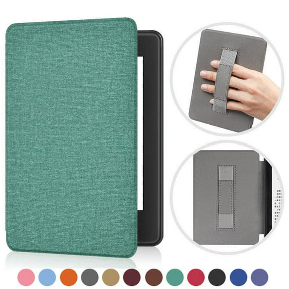 Hunnesor Handle Case for Kindle 2022 Release 11th Generation 6 Inch PU Leather Magnetic Cover Hand Strap Protective Shell 6” with Auto Sleep/Wake