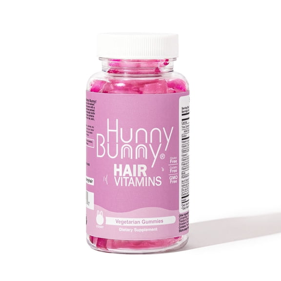 Hunny Bunny Hair Vitamin Biotin Gummies, Skin, Nail Vitamins - No Gelatin 60 bear Gummies