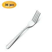 Hunnycook 36 Pieces Dinner Forks Set, 8.2" Pattern Design Stainless Steel Silverware Forks, Salad Forks, Table Forks for Home Restaurant, Mirror Polished, Dishwasher Safe