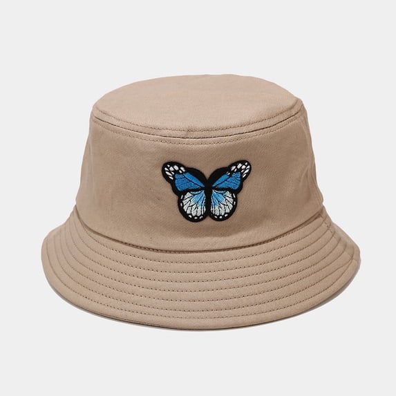 Hunpta Bucket Hats For Women Butterfly Printing Sunshade Fisherman's Hat Basin Hat Outdoor Bucket Hat