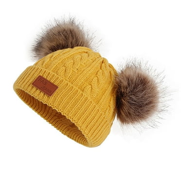 Hunpta Hats For Kids Toddler Winter Hat For Baby Girl Boy Knitted Warm Skiing Caps Lovely Pompom Kids Beanie