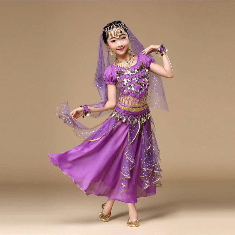 Hunpta Kids' Girls Belly Dance Outfit Costume India Dance Clothes