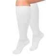thumbnail image 1 of Hunpta Knee Socks for Women, Plus Size Solid Color All Season Versatile and Comforable Casual Sports Pressure Stockings White, 1 of 1