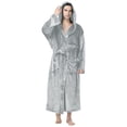 thumbnail image 1 of Hunpta Sleepwear Long Bathrobes for Men, Solid Color Men's Autumn Winter Plush Pure Color with Pockets Hats Warmth Home Clothing Bathrobe, Robes for Men Gray, 1 of 8