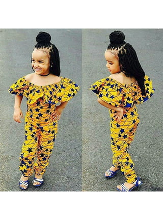Baby Princess Print Girl Dashiki 05Y African Short Toddler Kids